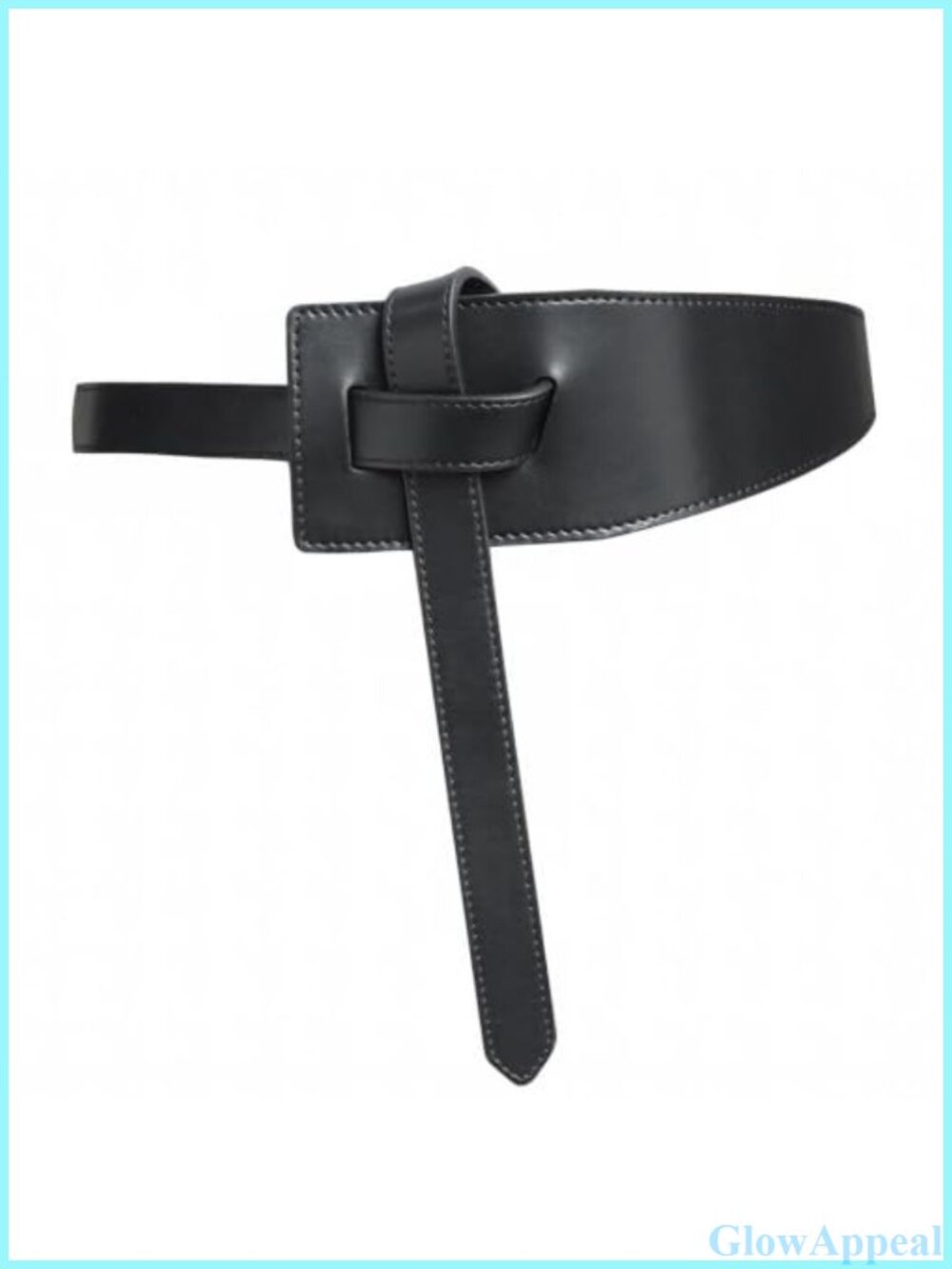 Women's Cross-Knot Wide Split Leather Waist Belt 51" Adjustable for Coats